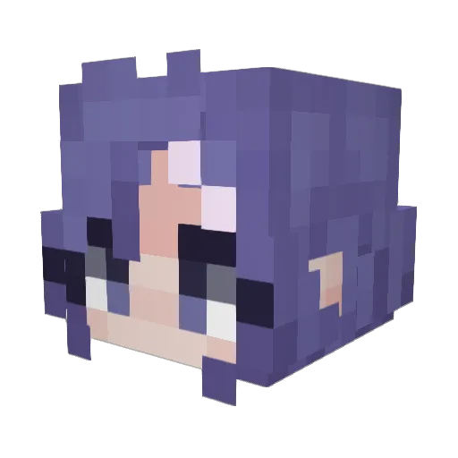 HannahMochii Minecraft avatar head, 3D render