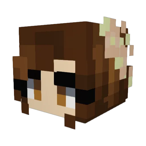 HannahRuda Minecraft avatar head, 3D render