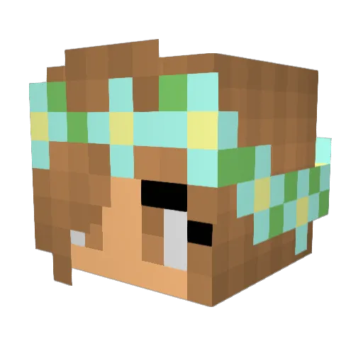 Hannah_Bananna Minecraft avatar head, 3D render
