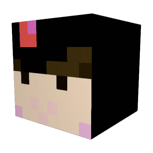 Hannah_Kang Minecraft avatar head, 3D render
