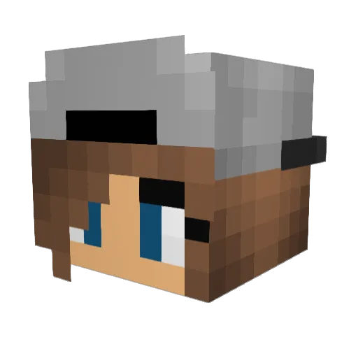 Hannahav Minecraft avatar head, 3D render