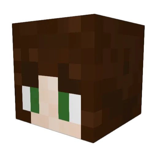 Hannahbaek Minecraft avatar head, 3D render