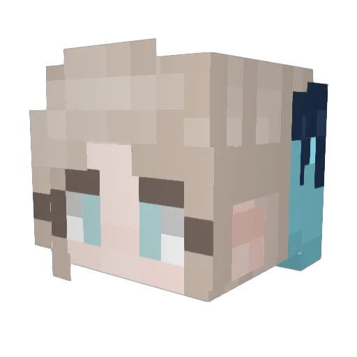 Hannahcsx Minecraft avatar head, 3D render