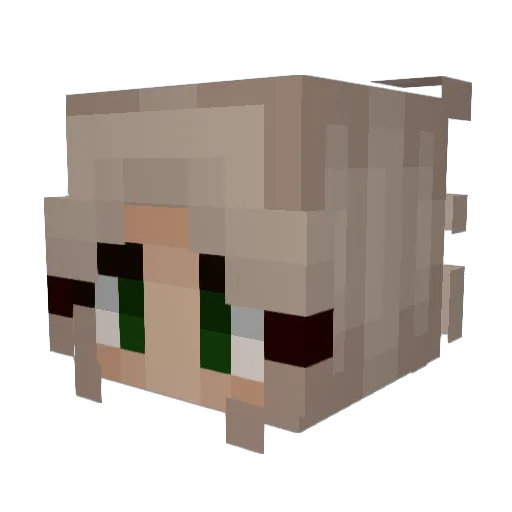 Hannahhip3 Minecraft avatar head, 3D render