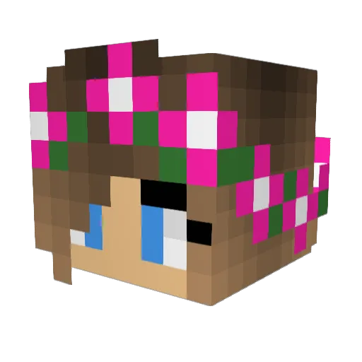 Hannahkind Minecraft avatar head, 3D render