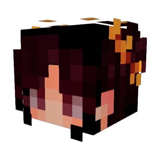 Hannahomp Minecraft avatar head, 3D render