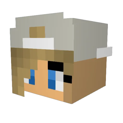 HannahxX_ Minecraft avatar head, 3D render