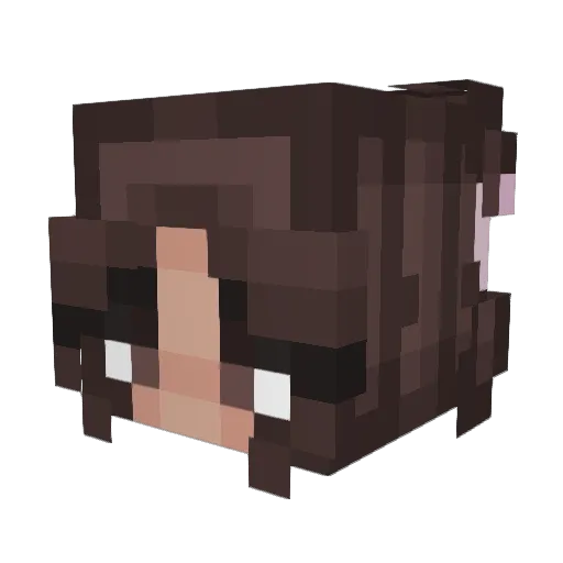 Hannakln Minecraft avatar head, 3D render