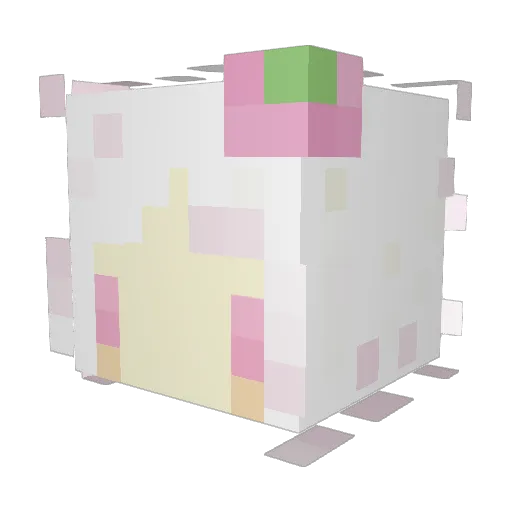 Hannaroosike Minecraft avatar head, 3D render
