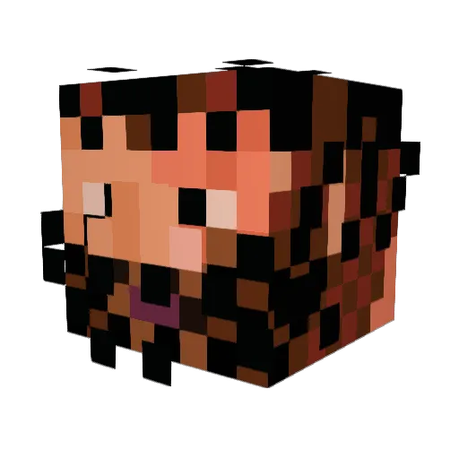 Hanne_Lore Minecraft avatar head, 3D render
