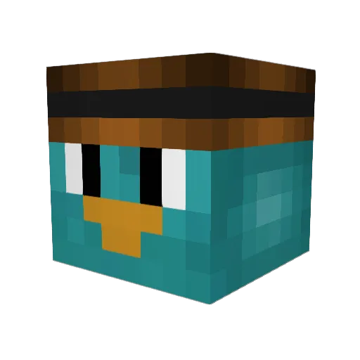 Hannemie Minecraft avatar head, 3D render