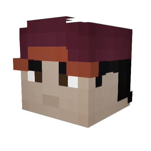 HannesHardcore Minecraft avatar head, 3D render