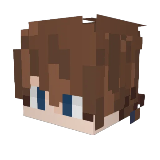 Hanni17 Minecraft avatar head, 3D render