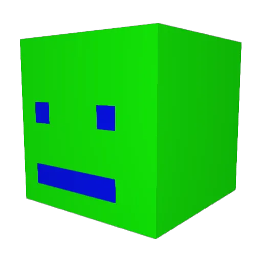 Hanni7 Minecraft avatar head, 3D render