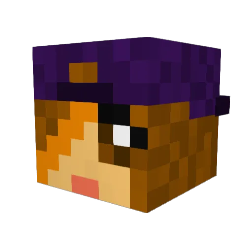 Hanni912 Minecraft avatar head, 3D render
