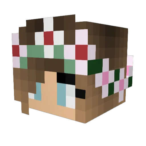 HanniNanni02 Minecraft avatar head, 3D render