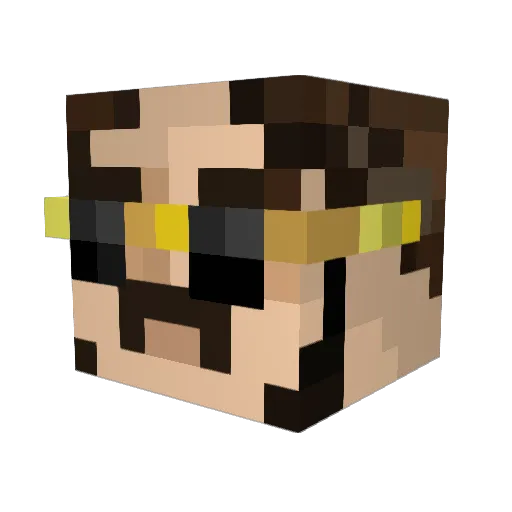 HanniNation Minecraft avatar head, 3D render
