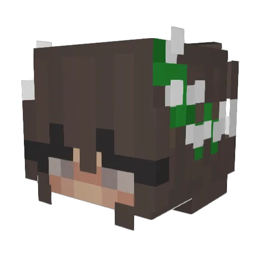 Hanni_123 Minecraft avatar head, 3D render