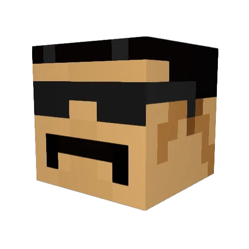 HannibalFighter Minecraft avatar head, 3D render