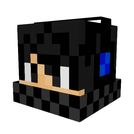 Hannichuck Minecraft avatar head, 3D render