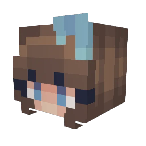 Hannifeeee Minecraft avatar head, 3D render