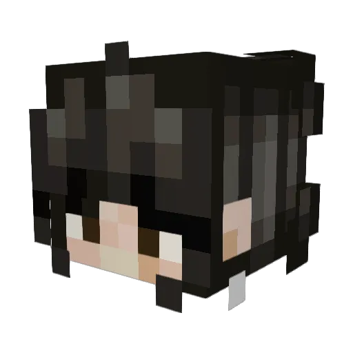 HannikZ Minecraft avatar head, 3D render