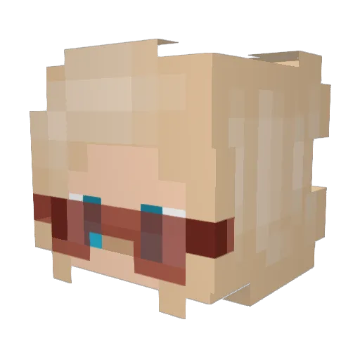Hannimoon Minecraft avatar head, 3D render