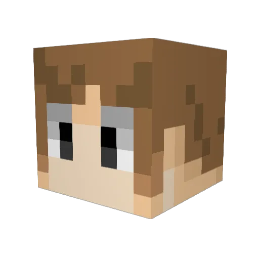 Hannn02 Minecraft avatar head, 3D render