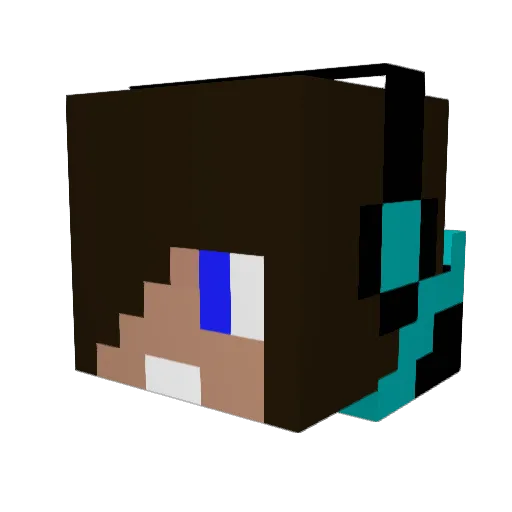 Hanns6100 Minecraft avatar head, 3D render