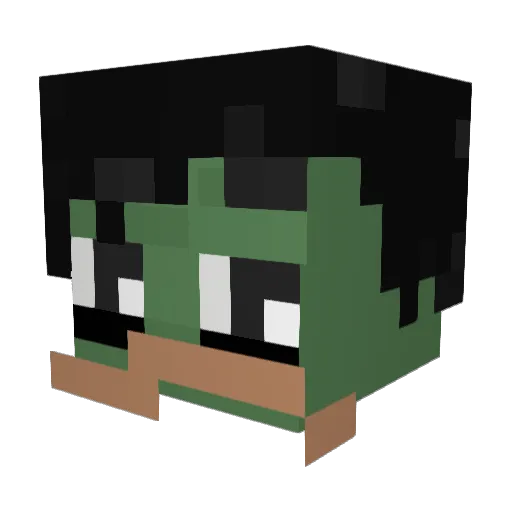 Hannus_ Minecraft avatar head, 3D render