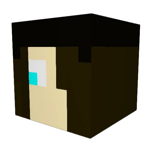 Hannymoon Minecraft avatar head, 3D render
