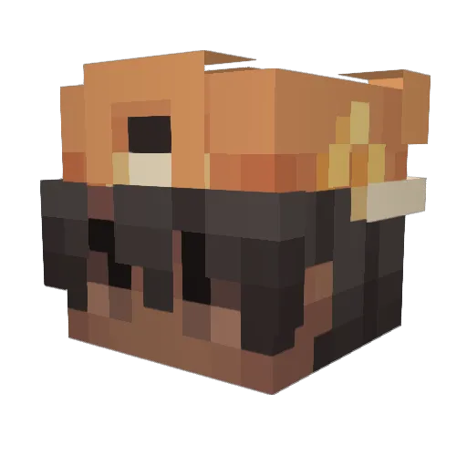 Hannzs Minecraft avatar head, 3D render