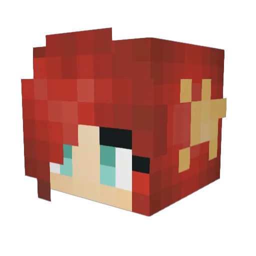 Hanol111 Minecraft avatar head, 3D render