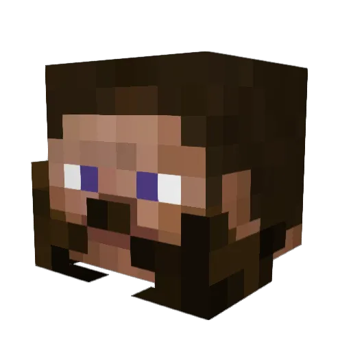Hanpe99 Minecraft avatar head, 3D render
