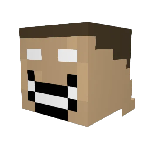 HansDietmar Minecraft avatar head, 3D render