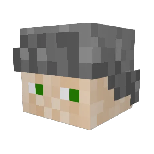 HansDorus Minecraft avatar head, 3D render