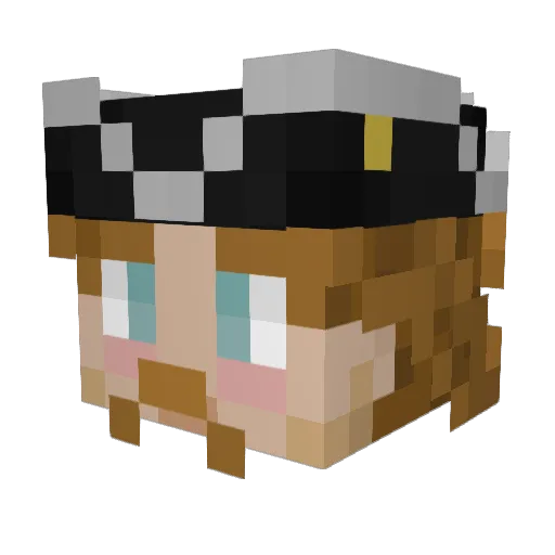 HansJohansson Minecraft avatar head, 3D render