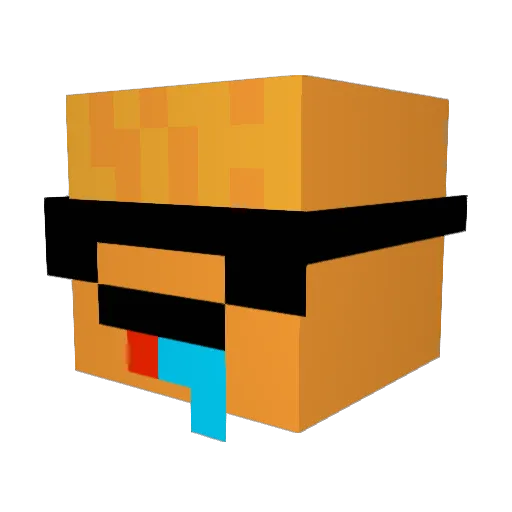 HansLau Minecraft avatar head, 3D render