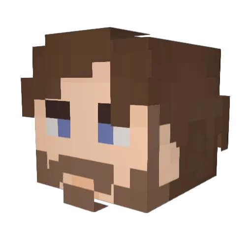 HansReidan Minecraft avatar head, 3D render
