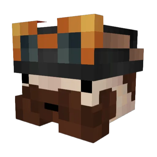 HansSteamchemy Minecraft avatar head, 3D render