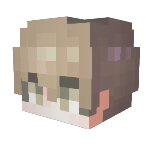 Hans_Klueber Minecraft avatar head, 3D render