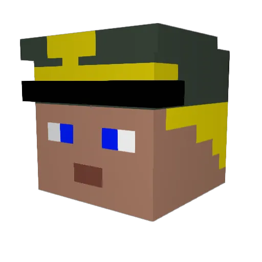 Hans__Kloss Minecraft avatar head, 3D render