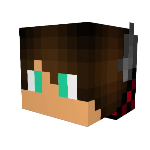 Hanscento Minecraft avatar head, 3D render