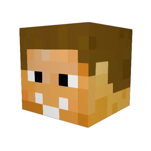 Hansi50Gaming Minecraft avatar head, 3D render