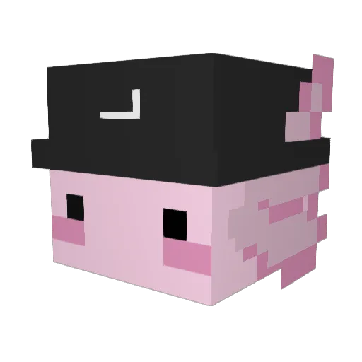 HansiOG Minecraft avatar head, 3D render