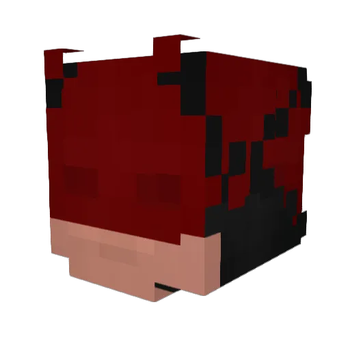 Hansito_ Minecraft avatar head, 3D render