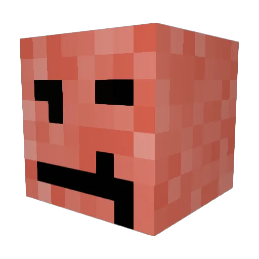 Hansopo Minecraft avatar head, 3D render