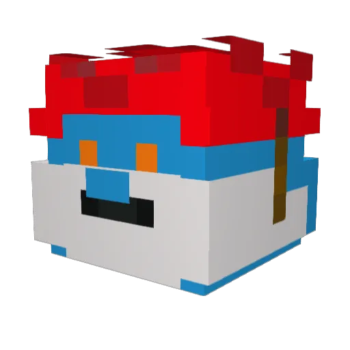 Hanswole Minecraft avatar head, 3D render