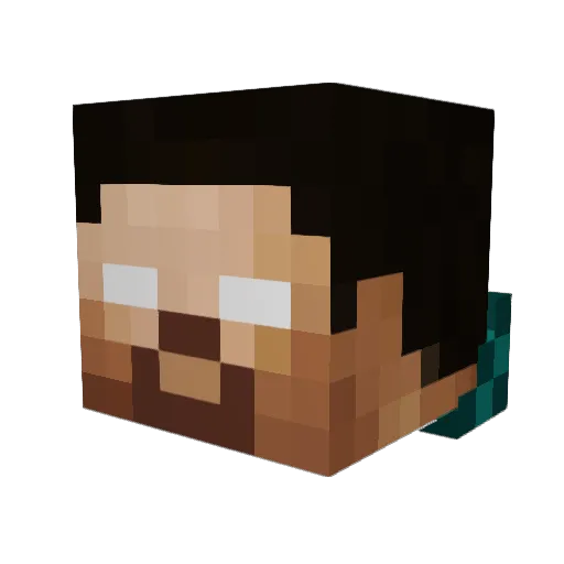Hanter28 Minecraft avatar head, 3D render