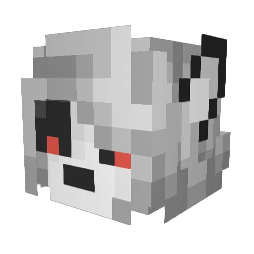HanterFOX Minecraft avatar head, 3D render